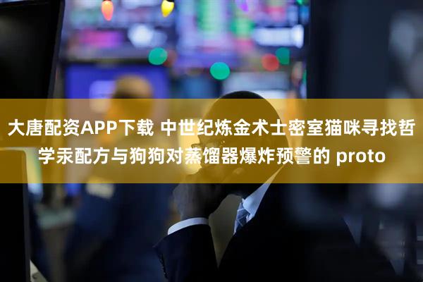 大唐配资APP下载 中世纪炼金术士密室猫咪寻找哲学汞配方与狗狗对蒸馏器爆炸预警的 proto